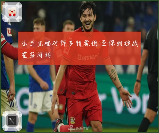 法兰克福对阵多特蒙德 圣保利迎战霍芬海姆